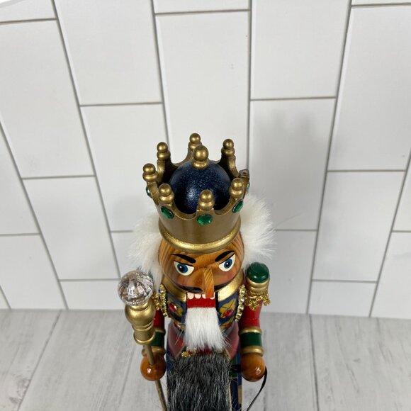 Vintage Wooden King Nutcracker Riding Horse Rocking Figurine - Picture 11 of 11